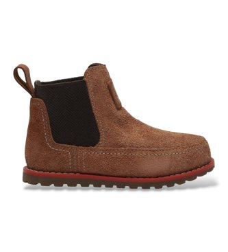 Timberland unisex para niños. TB0A2P2QA4G1 Botines de piel Pokey Pine marrón (24), Plano, Ninguno, Casual, moda infantil