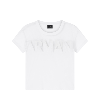A|X Armani Exchange para mujer. XW002332AF10356U0002 Camiseta transparent blanco (S), Casual, Algodón, Manga corta