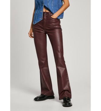 Pepe Jeans para mujer. PL204733YH7 Jeans Flare Hw burdeos (29/34), Casual, Denim, Modal, Sostenible