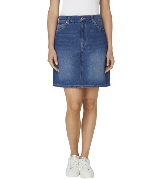 Pepe Jeans para mujer. PL9011244A2 Falda Mini azul (M), Casual, Algodón, Denim