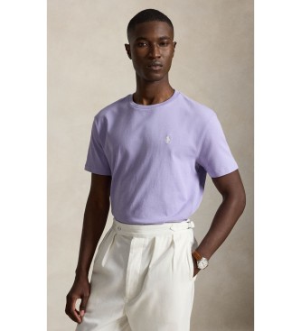 Polo Ralph Lauren para hombre. 710B31422002 Camiseta de punto Classic Fit lila (L), Casual, Algodón, Manga corta