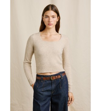 Pepe Jeans para mujer. PL7000066 Jersye Eugenia beige (XS), Casual, Viscosa