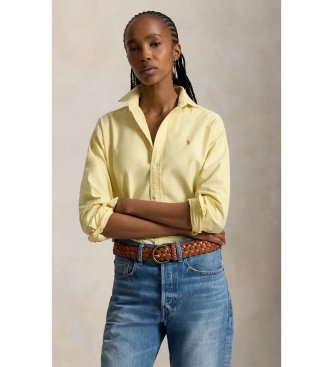 Polo Ralph Lauren para mujer. 211B28999003 Camisa oxford de algodón Relaxed Fit amarillo (XS), Casual, Manga larga