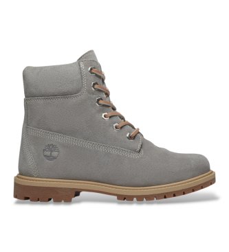 Timberland para mujer. TB0A5M5NEJR1 Botines de piel Premium gris (40 W), Plano, Serraje, Cordones, Casual