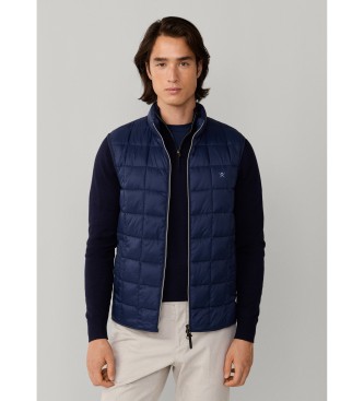 hackett london para hombre hm4000089 chaleco ultra gilet marino l casual nylon