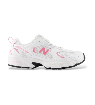 New Balance unisex para niños. PZ530V1 Zapatillas 530 Bungee blanco (015 M = 33), Plano, Cordones, Deportivo, Mesh, moda infantil