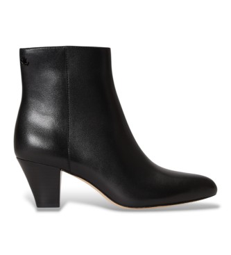 Lauren Ralph Lauren Per Donna. 802P15712001 Stivaletti In Pelle Emrsyn Nero (37), 3 A 5Cm, Cerniera, Casual