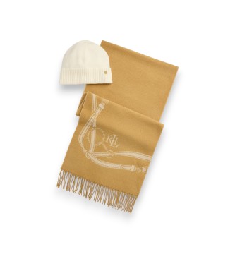 Lauren Ralph Lauren Belting-Motif Scarf & Beanie Gift Set mössor dam – bild 8