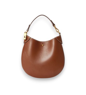 Polo Ralph Lauren para mujer. 427P06814002 Cartera de mano Polo ID de piel marrón (OSFA), Casual