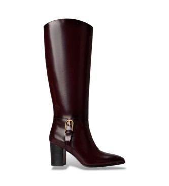 Lauren Ralph Lauren Raelynn Glazed Leather Tall Boot Heel högklackade stövlar dam – bild 7