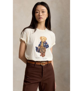 Polo Ralph Lauren Camiseta de punto jersey con Polo Bear blanco