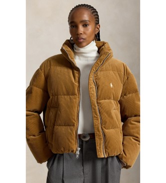 Polo Ralph Lauren Chaqueta de pana con acolchado de plumón marrón