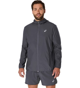 Asics para hombre. 2011D216 Chaqueta Core gris (XL), Casual, Deportivo, Poliéster