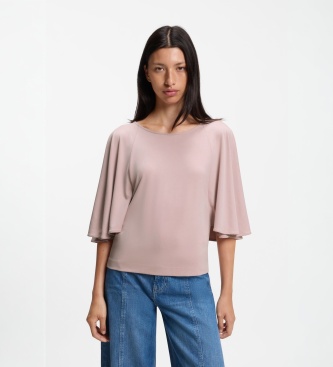 Blus med klockärm i