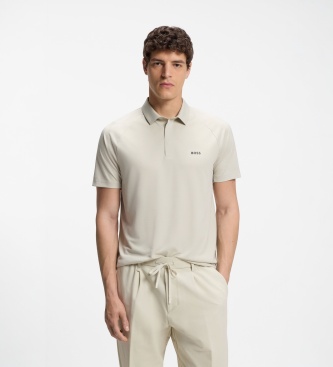 BOSS para hombre. 50564774 Polo Paddytech beige claro