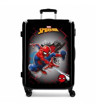 Joumma Bags. Mala mÃ©dia Spiderman Black rede rÃ­gida -68x48x26cm