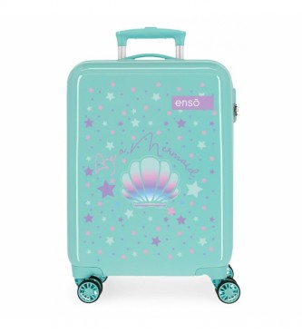 Enso unisex para niños. 9051721 Maleta de Cabina Be a Mermaid rígida-38x55x20cm- turquesa (OSFA), Verde, ABS/Policarbonato, moda infantil, E