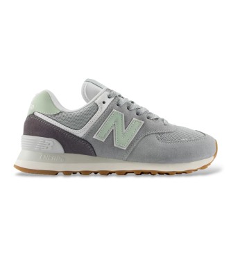 New Balance para mujer. W574V2_LI Zapatillas 574 gris (36), Plano, Cordones, Casual