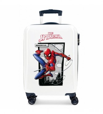 Joumma Bags para mujer/niña. 4651761 Maleta de Cabina Spiderman Action rígida -38x55x20cm- (OSFA), Blanco, Azul, Casual, Sintético, ABS/Poli