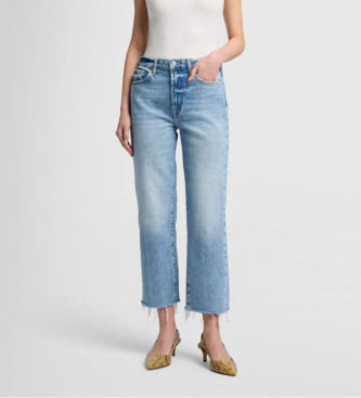 7 For All Mankind para mulher. JSSLC100OD Calças de ganga de cintura subida azul (28), Casual