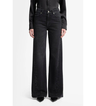 7 For All Mankind para mulher. 7UX1SC321NU Calças de ganga TWISTED LOTTA em preto Luxe Vintage (26), Casual, Algodão