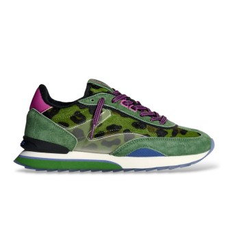 Hoff For Woman. 22603002 Art Leather Sneakers Green (42), Flat, Laces, Casual