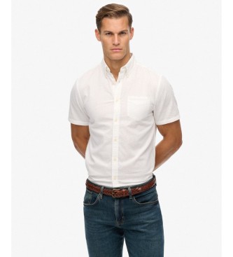 Superdry Camisa City Cotton Linen blanco