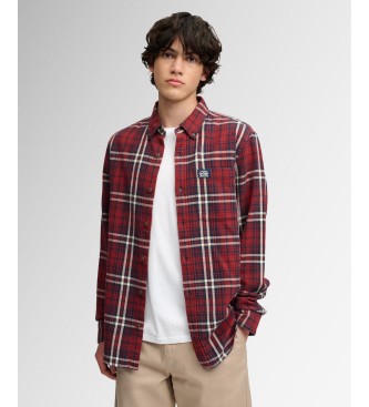Superdry For Man. M4011047A Red Cotton Lumberjack Shirt (Xl), Casual, Long Sleeve