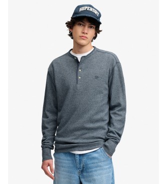 Superdry Camsieta Slub Waffle azul