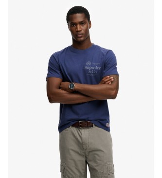 Superdry Camiseta 1954 Company Corte Relajado azul