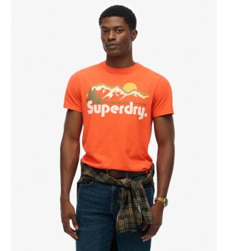 Superdry For Man. M1012240A Great Outdoors Relaxed Orange T-Shirt (M), Casual, Cotton, Short Sleeve