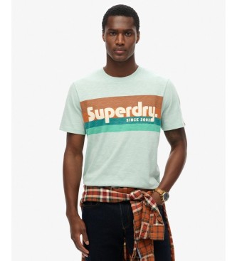 Superdry Camiseta Terrain Logo Stripe Relaxed verde