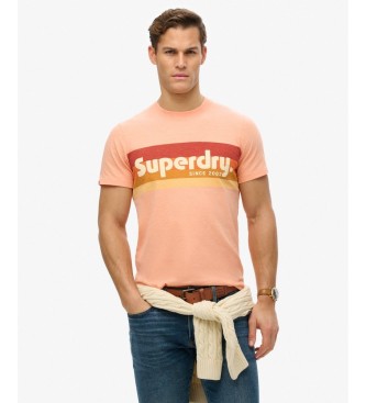 Superdry Camiseta Terrain Logo Stripe Relaxed naranja