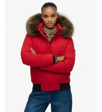 Superdry para mujer. W5012135A Cazadora bomber Everest Ella rojo (L), Poliéster, Outdoor