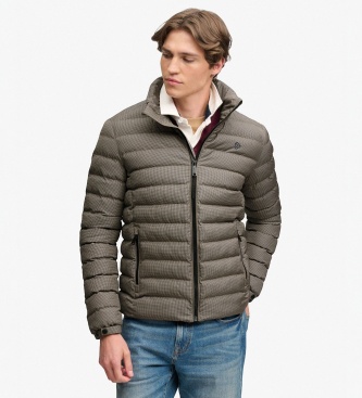 Superdry para hombre. M5012527A Chaqueta acolchada Fuji Estate Padded marrón (L), Casual, Poliéster Reciclado