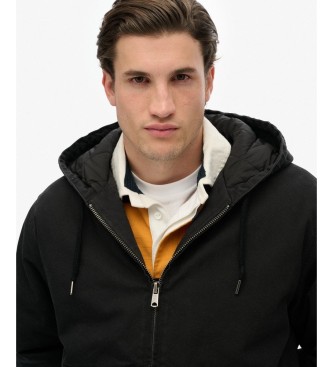 Superdry Chaqueta Canvas Surplus Hooded negro