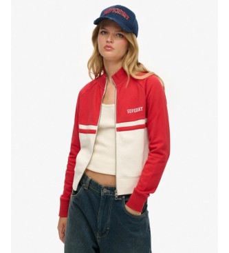 Superdry para mujer. W2012421B Chaqueta de chándal Essential rojo (M), Casual, Poliéster