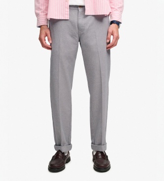 Superdry para hombre. M7011485A Chinos Premium Textured Regular gris (32/32), Casual, Algodón