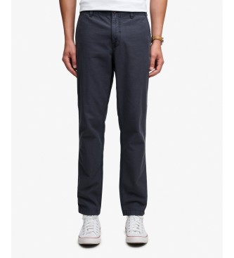 Superdry Pantalón Chino Tapered Washed negro