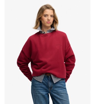 Superdry para mujer. W2012565A Sudadera Essential Logo rojo (L), Casual, Algodón