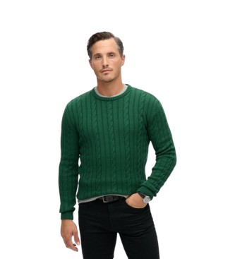 Superdry Jersey Cotton Classic Cable verde