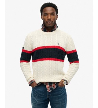 Superdry Jersey Cotton Stripe Cable beige