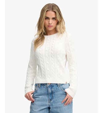 Superdry para mujer. W6110801A Jersey Essentials Cable beige (L), Casual, Algodón