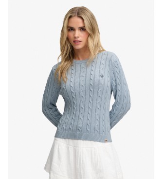 Superdry Jersey Essentials Cable azul