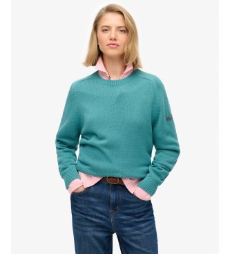 Superdry para mujer. W6110609A Jersey Slouchy turquesa (L), Casual, Algodón, Manga larga