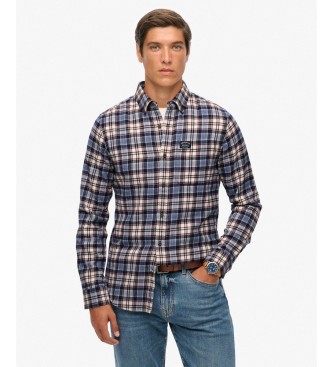 Superdry Camisa Lumberjack de cuadros azul y rojo