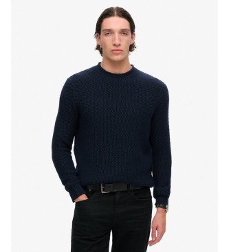 Superdry Jersey Merchant de punto texturizado marino