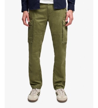 Superdry Pantalón cargo Slim Taper verde