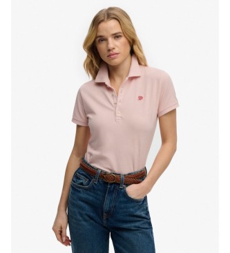 Superdry para mujer. W6012208A Polo Heritage Slim Fit rosa (L), Casual, Algodón, Manga larga