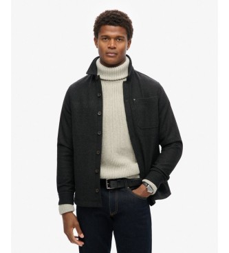 Superdry Sobrecamisa Merchant Wool negro